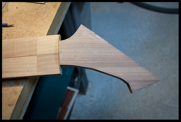 headstock cut to rough shape