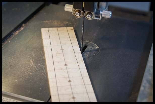 Preparing the new fretboard