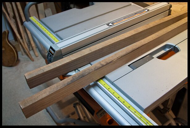 two pieces of walnut