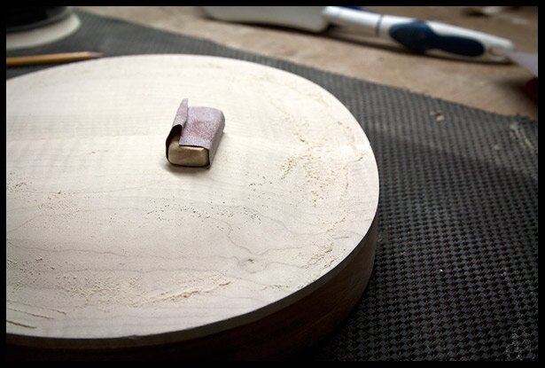 Sanding the top