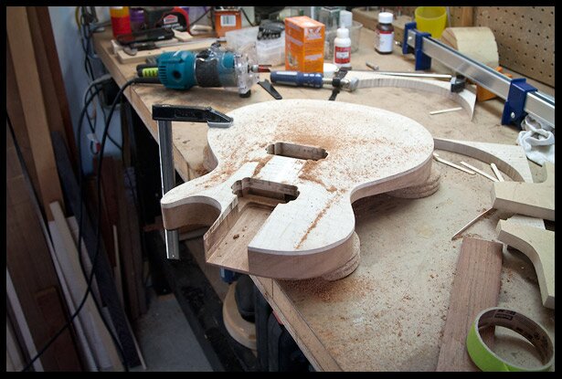 Neck pocket is carved