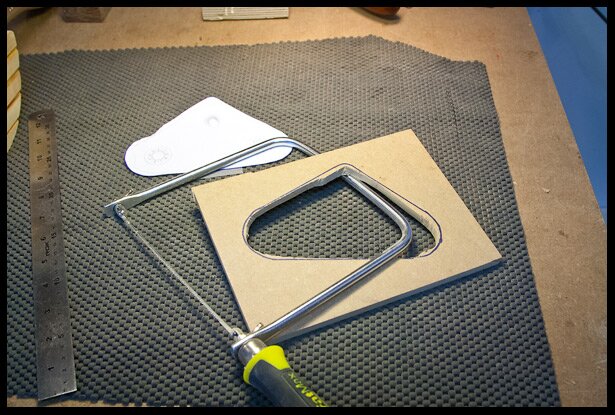 Making the electronics cavity template.