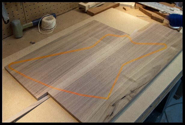 simulated walnut top