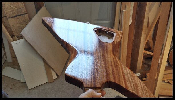 Applied 10 coats of tru-oil to the mahogany