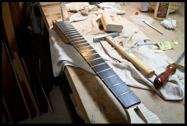Frets are installed