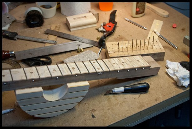 Installing the frets