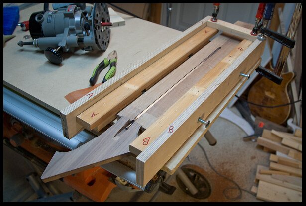 Truss rod channel routed