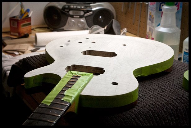 All the holes are drilled and getting ready for staining the top