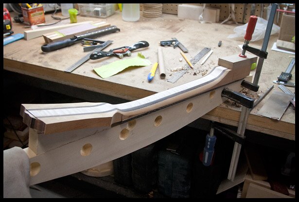 Starting to shape the back of the neck