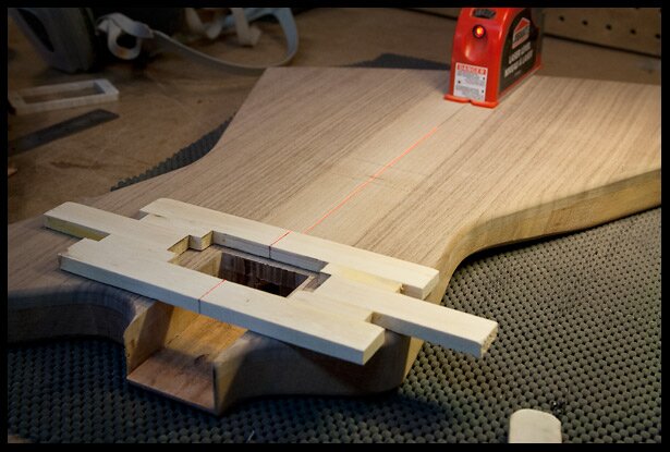 Aligning the pickup router template