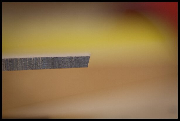 headstock veneer with bevel