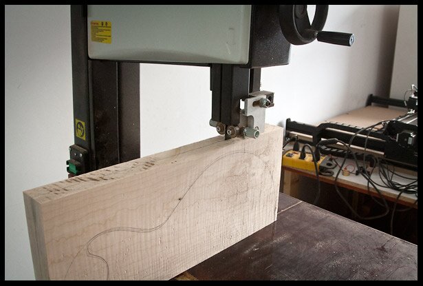Ripping the maple into a book-matched set