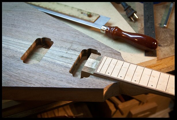 Fitting the neck in the pocket