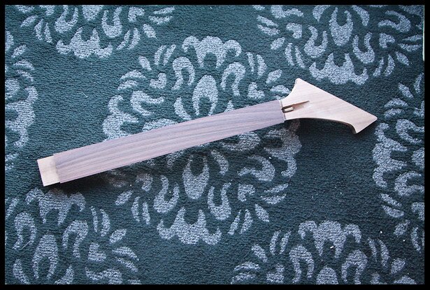 The neck with fretboard, truss rod and heel