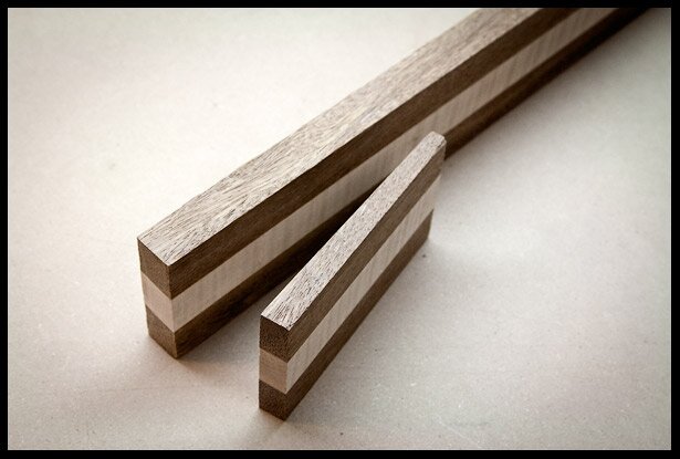 The heel is cut, shapes with a 2 degree angle