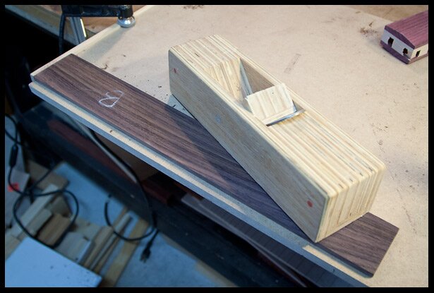 Planing the back of the fretboard