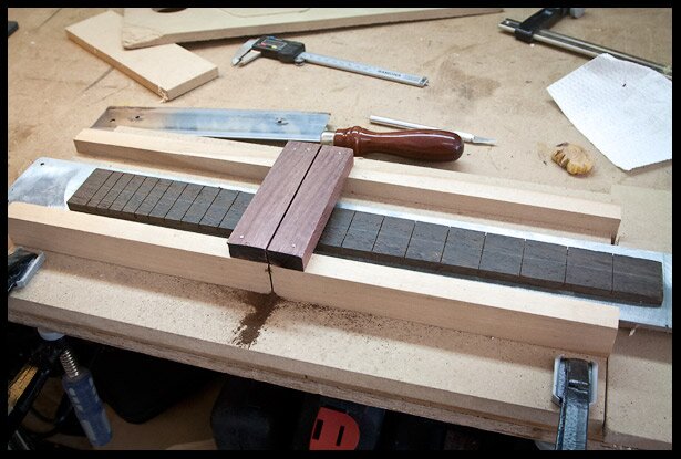 Fret slots are cut