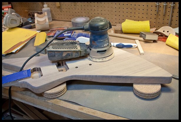 Finish sanding started.