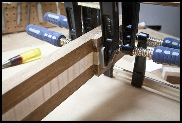 The heel is being glued