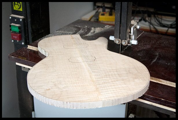 Rough cut the body shape on the band saw