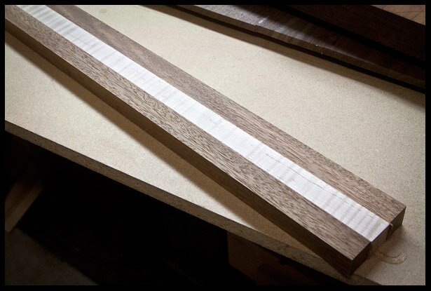 The neck blank after planing