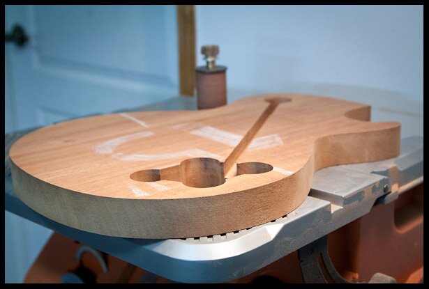 Cleaning up the edges on the oscillating spindle sander