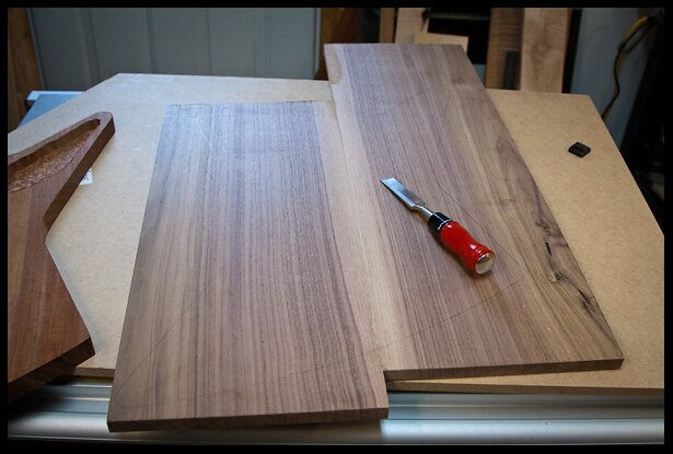 Joint line cleaned up with chisel