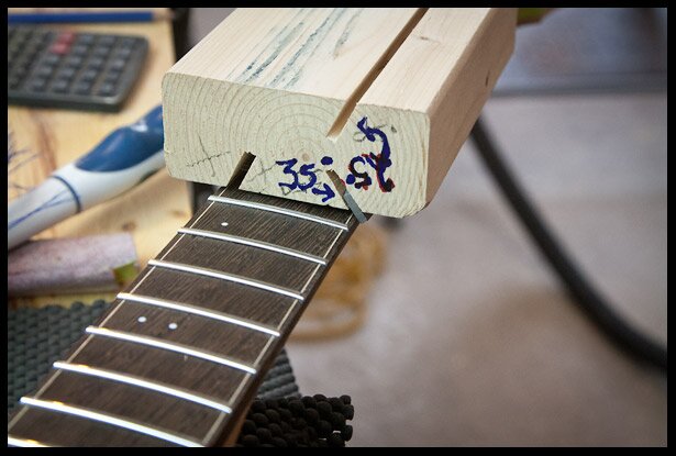 Beveling the fret ends