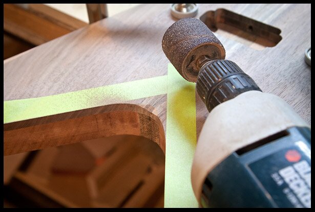 Preparing to carve between the V