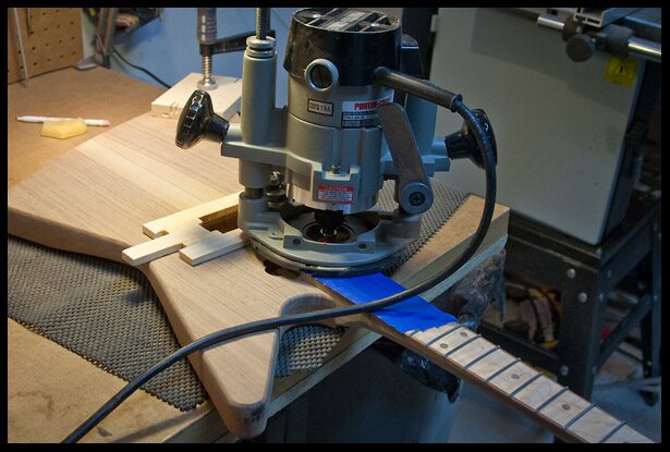 Routing the upper part of the heel