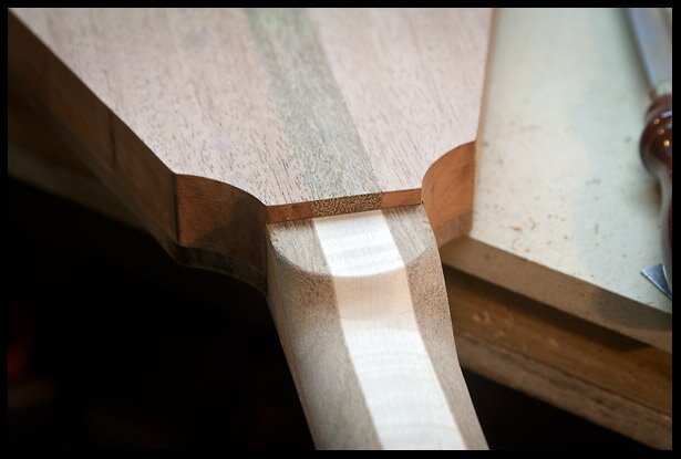 A look the back of the neck pocket