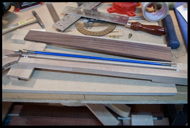 About to insert the truss rod