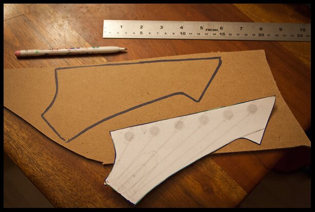 Design and template making of the headstock