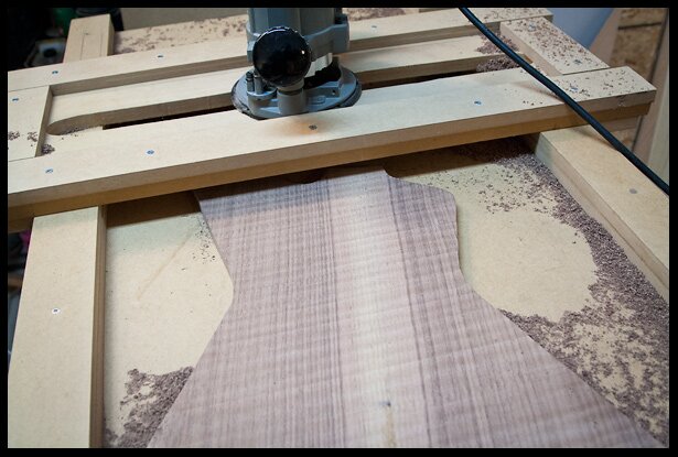 after thickness planing the walnut body