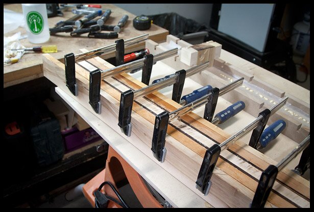 Laminating the neck blank