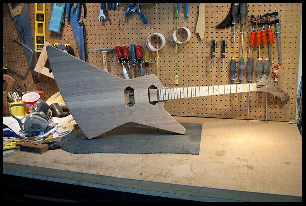 Neck, body and pickup cavities routed