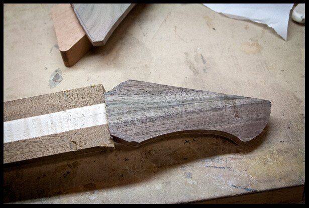 A look at the headstock so far