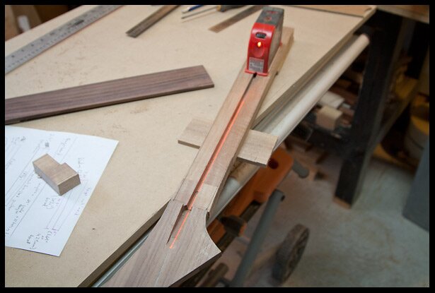 Using a laser to check for accuracy and to find the real centerline on the headstock
