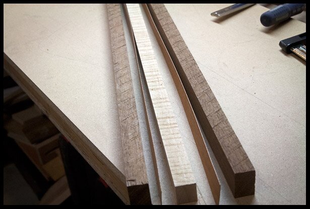 The pieces of the laminated neck