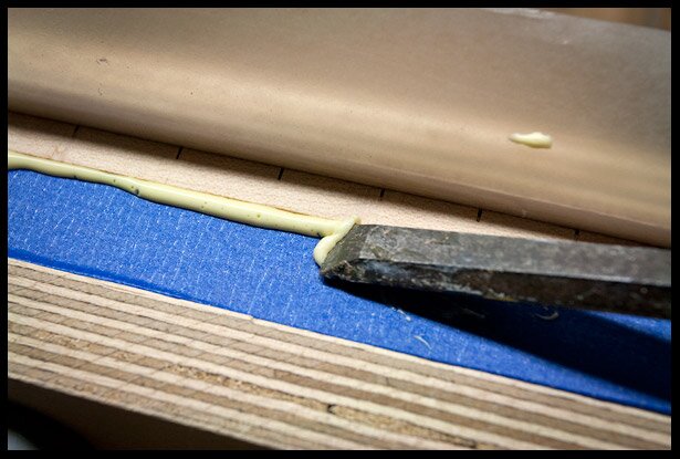 Clean the glue squeeze out
